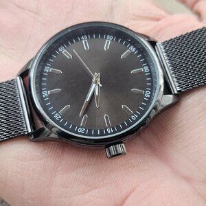 FMD Men Japan Movt Classic Brown Mesh Steel Band Analog Quartz Watch